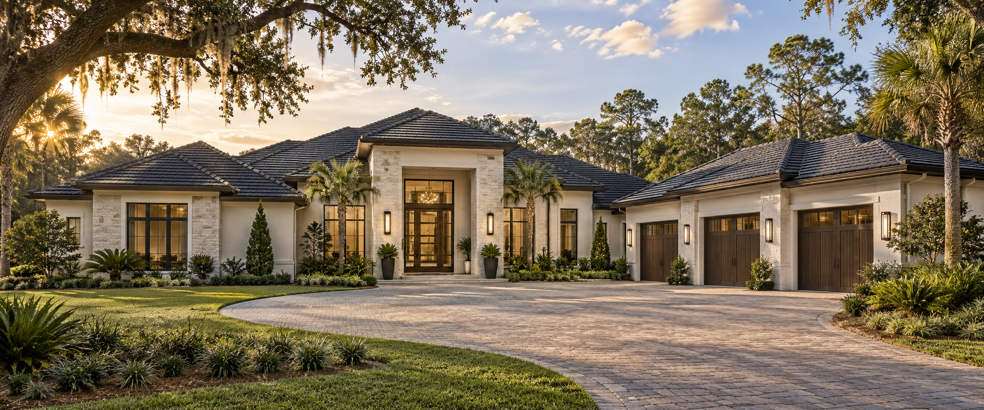 Conceptual Florida transitional home proposed as inspiration for 10163 Ranchview Drive